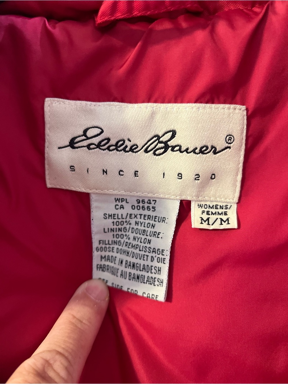 Eddie Bauer Red Puffer Goose  Down Vest - Picture 3 of 14